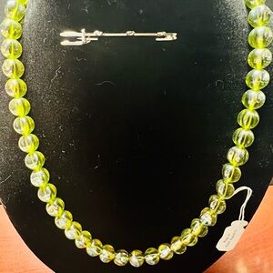 Luminous Green Beaded Necklace